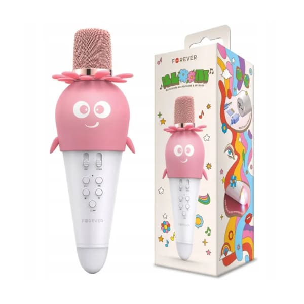 Microphone et Haut-Parleur Forever AMS-200 Bluetooth Karaoké – Rose (GSM115307) Microphone et Haut-Parleur Forever AMS-200 Bluetooth Karaoké – Rose (GSM115307)